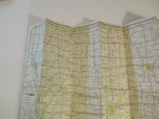 Vintage 1964 DX D - X State Map of Iowa Oil Gas Service Travel Road Map Box Y4 5