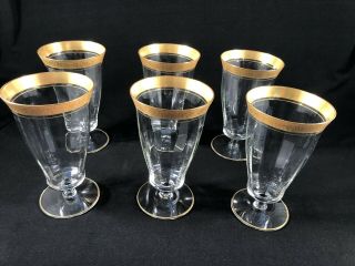 6 Vintage Tiffin - Franciscan Rambler Rose Gold 12 Oz Iced Tea Tumbler Glasses