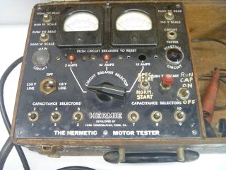 Hermetic Motor tester hermie hvac motor Art Deco Electronic Prop Vintage 2
