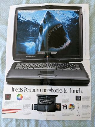 Vintage Apple Powerbook G3 Poster 1998 Think Different
