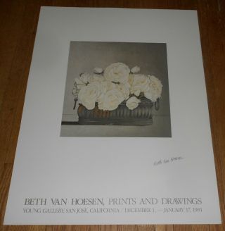 1981 Vintage Poster Signed Beth Van Hoesen Prints & Drawings San Jose Ca