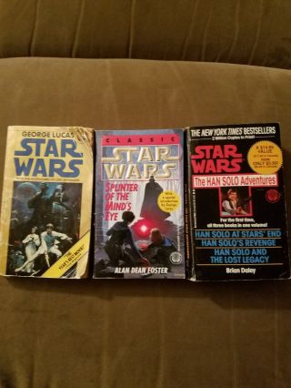 Vintage 3 Star Wars Paperbacks 1976