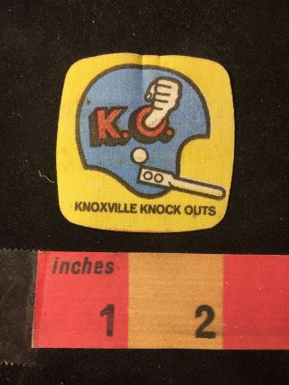 Vtg Thin (like Paper) Patch Knoxville Ko Knock Outs Football Helmet 802