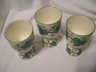 vintage Set of 3 Wedgwood of Etruria Napoleon Ivy Double Egg Cups 2