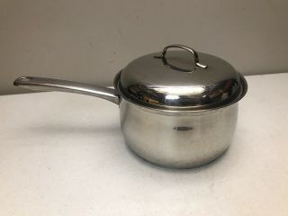 Rare Vintage Belgique Stainless Steel 3.  5 qt Pot Sauce Pan Made in Belgium 3