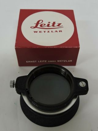 Vtg Leitz Wetzlar Leica 13352 Swing - Out Polarizing Filter W/original Box - Germany
