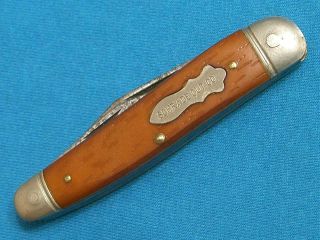 Vintage Schrade Cut Co Walden Ny Usa 8104 Dogleg Kentucky Whittler Knife Knives