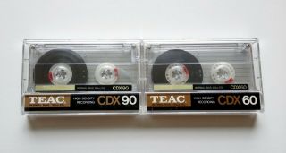 Two Vintage Teac Cdx Cassette Tapes