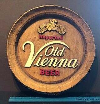 Old Vienna Beer Vintage Faux Barrel Sign Display