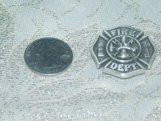 Vintage Rare Military Fire Department Hat Badge Firefighting Rescue