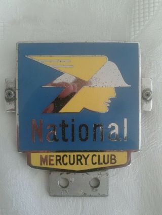 Vintage 1960s National Petrol Mercury Club Car Badge