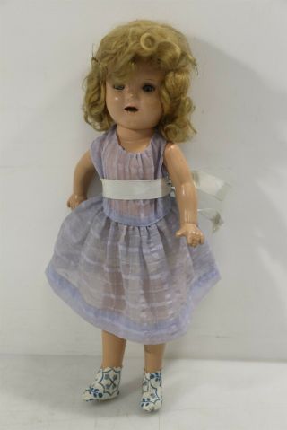 Antique Ideal Doll 14 " Shirley Temple Composition Doll