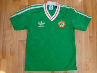 Classic Vintage Ireland 1990 World Cup Large Boys 30 - 32 " Football Shirt