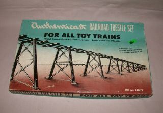 Vintage Authenticast Railroad Trestle Set - O,  O - 27,  S Scale
