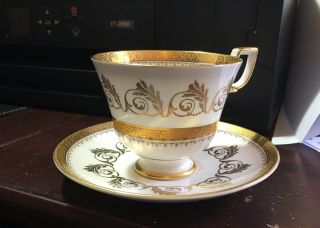 Vintage Tea Cup & Saucer Tuscan Fine English China D2655