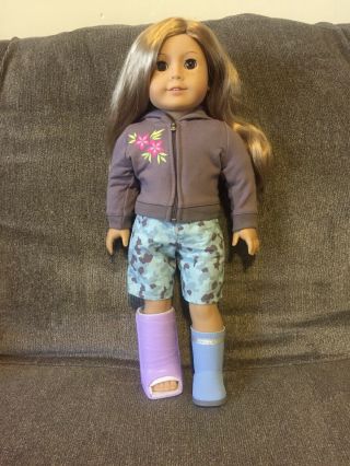 American Girl “just Like You” Doll With Wavy Blond Hair,  Light Skin,  Brown Eyes.