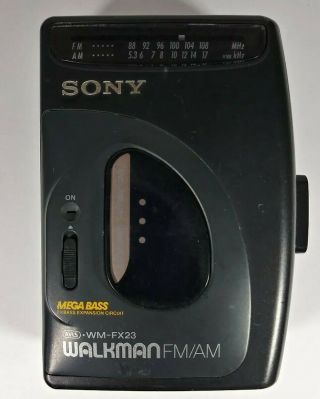 Refurb Vtg Sony Walkman Wm - Fx23 Am Fm Stereo Radio Cassette Player Mega Bass