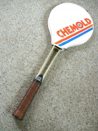 Vintage Chemold Aluminum Tennis Racquet With Cover Stylist 4 - 3/8l Margaret Court