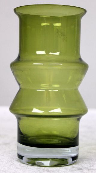 Vintage Scandanavian/riihimaki Olive Green Vase C1970s Postage