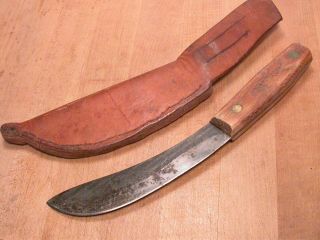 Vintage Old Hickory Butcher Skinning Knife 6 " Tru Edge Ontario Usa Carbon Steel