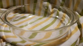Vintage Pyrex 3 Qt Clear Glass Round Casserole Dish Bowl 026