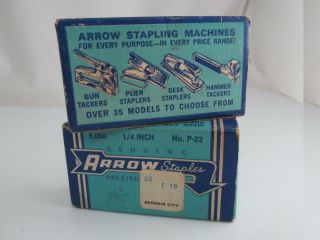 Vintage Nos Arrow Fastener Staples P22 1/4 Inch 5050 For Hand Plier Stapler