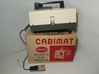 Manon Cabimat 35mm Vintage Slide Projector With Remote With Box
