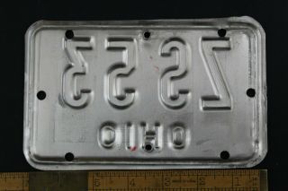 Vintage 1977 1978 OHIO Motorcycle License Plate ZS - 53 2