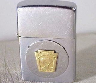 Vtg 1958 Zippo PAT.  PEND Lighter “LITTLE LEAGUE BASEBALL REGIONAL” on Brass Embl 3