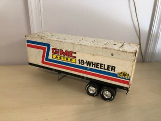 Old Vtg Nylint Toy Gmc Astro 18 - Wheeler Metal Truck Semi " The Rig " Trailer