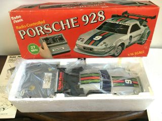 Vintage 1980s Radio Shack Porsche 944 Radio/remote Controlled Car W/box