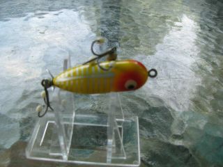 Vintage Heddon Tiny Torpedo Yellow Shore - 3