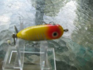 Vintage Heddon Tiny Torpedo Yellow Shore - 4