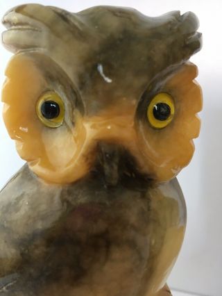 Vintage Owl Bookends Alabaster Italy,  Stone/Marble,  Boho Retro Artisan 4