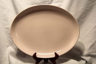Vintage Russel Wright Iroquois Casual Pink Large Oval Serving Platter Usa