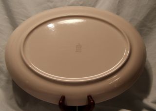 Vintage Russel Wright Iroquois Casual Pink Large Oval Serving Platter USA 3