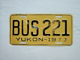 1973 Yukon Vintage License Plate Bus 221