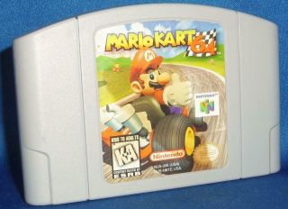 Vintage Nintendo 64 N64 Mario Kart 64 Video Game Cartridge Authentic