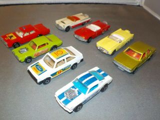Vintage Matchbox Superfast Cars Gt 350,  Cougar Rat Rod,  Ford Escort Rs2000,