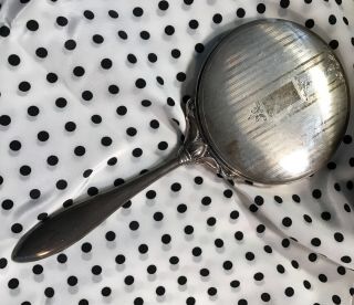 Birks Rare Antique Vintage Sterling Silver Handheld Mirror Signed