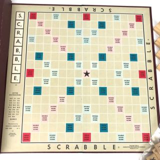 Vintage Scrabble Board Game 1953 Selchow & Righter Co Complete 2