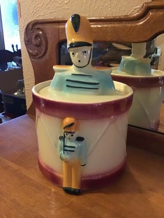 Vintage American Bisque Usa Drum Major Cookie Jar