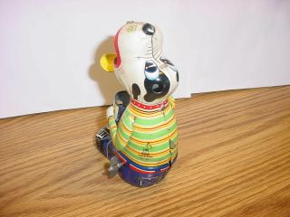Vintage 1960 ' s T.  P.  S.  Tin Friction Wind Up Mechanical Candy Loving Canine 2