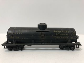 Ho Hercules Powder Company Tanker Car Road Hpcx 8039 Vintage Die Cast/ Tin