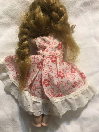 Full Skirted Vintage Red Floral Dress For Vogue Ginny Doll 5