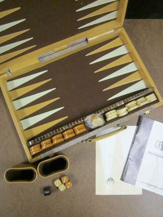 `backgammon Game In Carrying Case Vintage Aries Of Beverly Hills