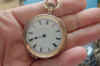Antique Vintage Elgin Natl Watch Co Usa Gold Plated Pocket Watch