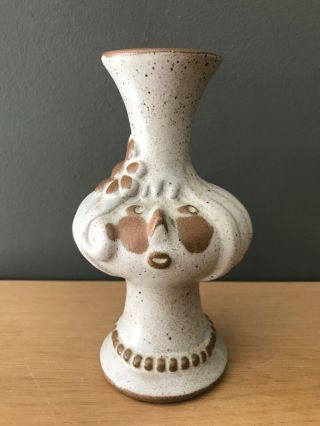 Vintage David Stewart Lions Valley Pottery Girl Woman Vase Face Ca Modern