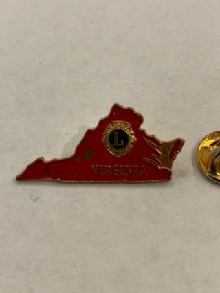 Vintage 1964 Virginia Lions Club Pin