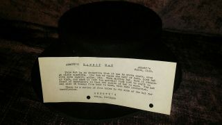 Vintage Magic Tricks Magicians Hat W/ Hidden Compartment Estate Find Abbott 